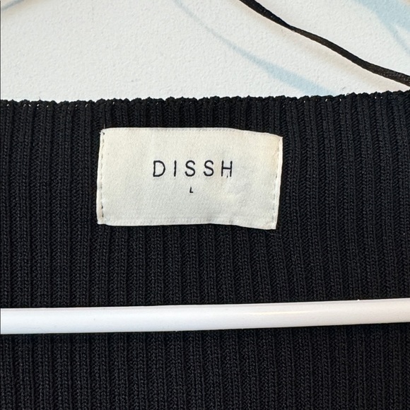 DISSH Janie Sweetheart Neckline Maxi Knit Dress Gown in Black Sweater Size: L - Picture 8 of 12